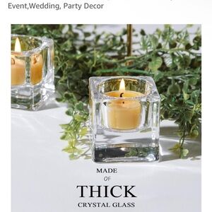 Crystal Glass Candle Holders 30Pcs